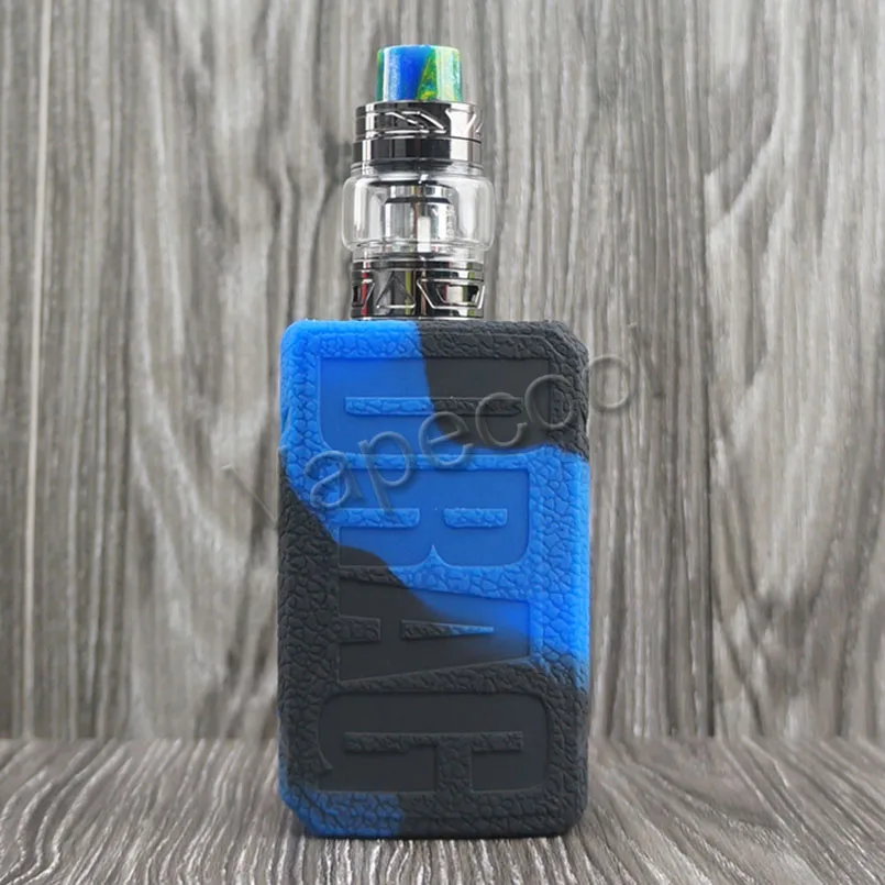 Силиконовый чехол VOOPOO DRAG 2 с текстурой, противоскользящий, подходит для Vape VOOPOO DRAG V2 177W TC BOX MOD - Цвет: black blue