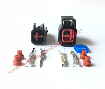 

10 Set Delphi 2 Pin Female And Male EV6 Fuel Injector Electrical Connector Plug