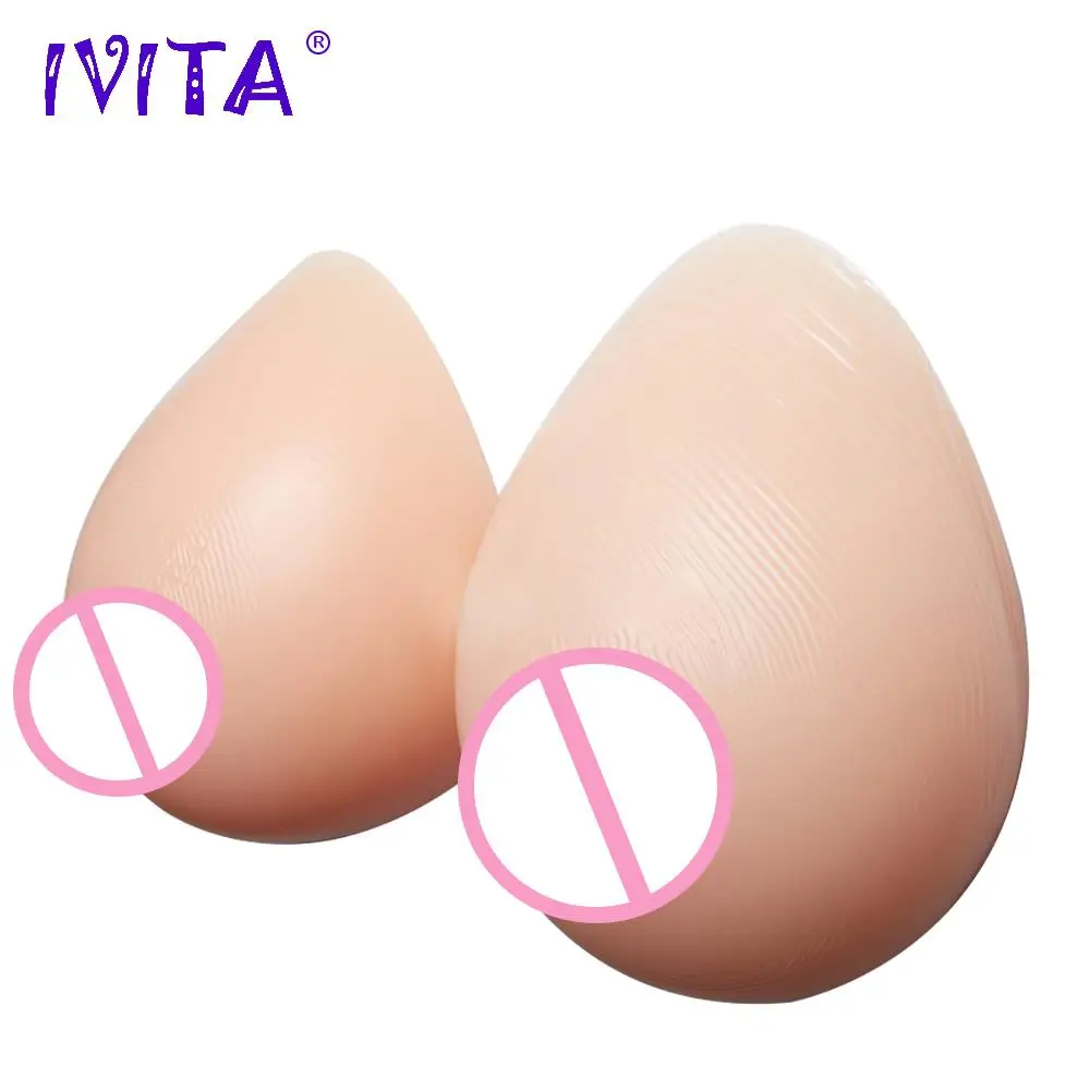 

IVITA 800g Silicone Breast Forms Prosthesis Fake Boobs Enhancer 100% Silicone Women Mastectomy Realistic Hot Sale Soft Breasts