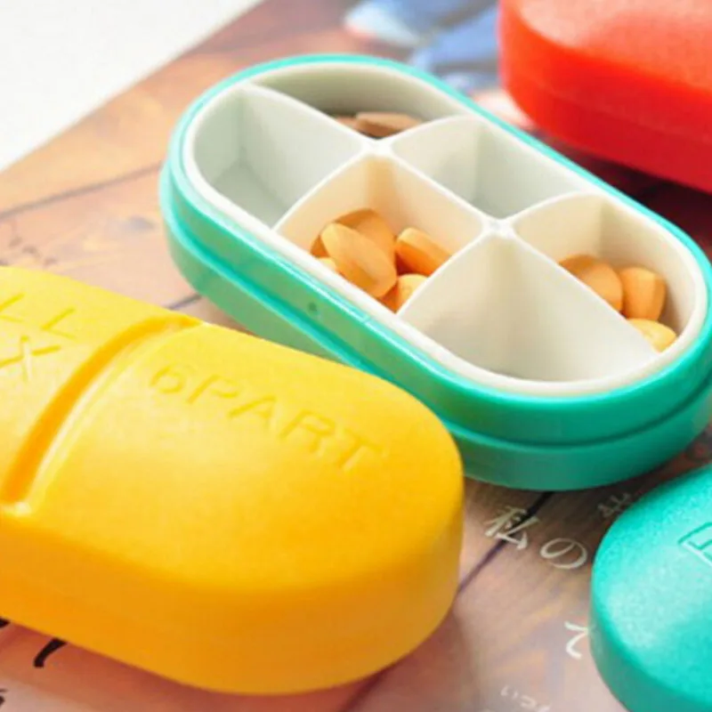 Складной мини-контейнер, коробка для таблеток препарата таблетки походная сумка держатель Мини-Милый пластиковые таблетки коробочка для медицинских целей чехол 5 цветов