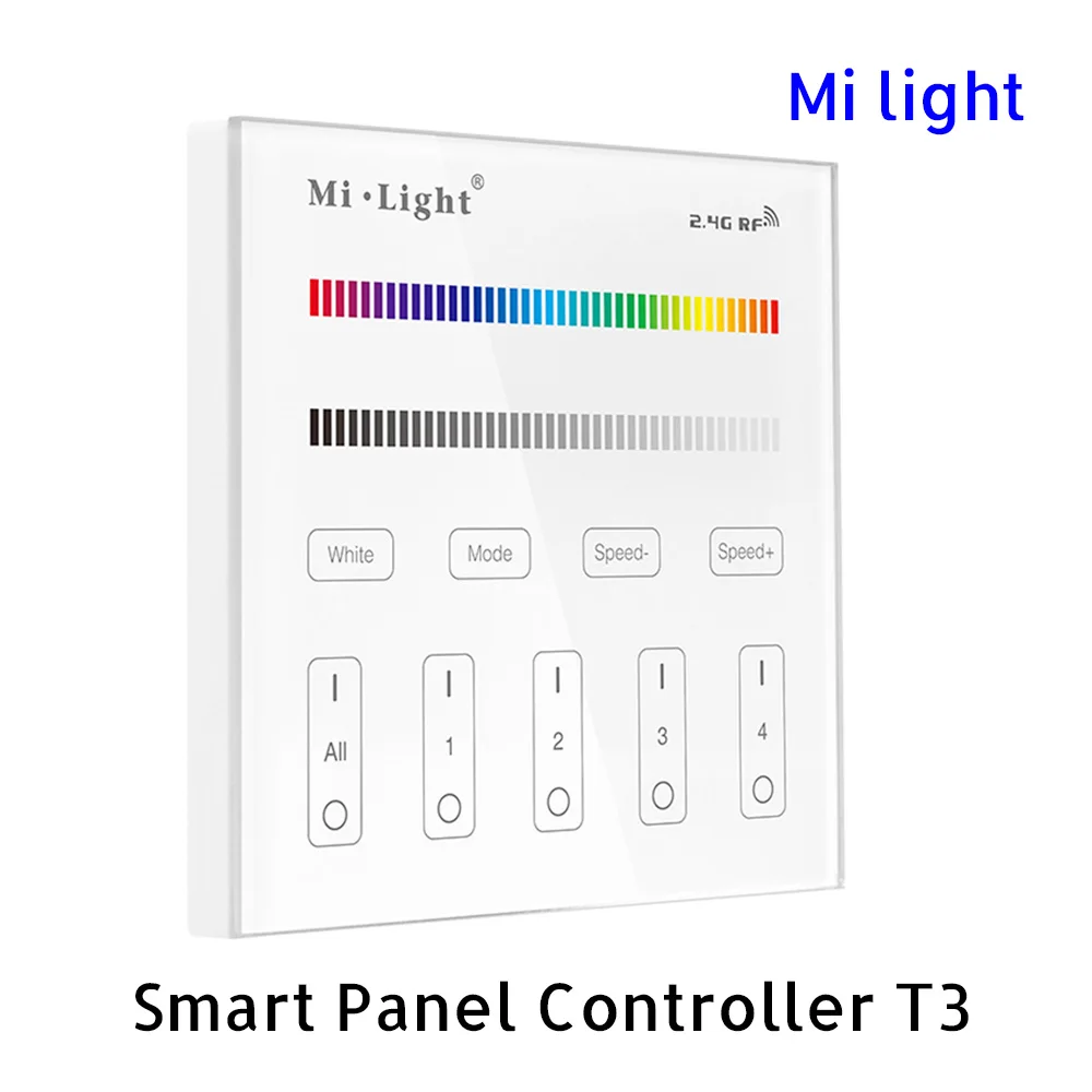 MiLight Controller T3 Wall Panel Touch Smart RGBWW CCT 4 Zone Group 220V DE