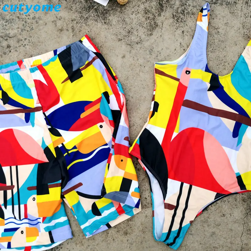 Mother Daughter Father Son Swimwear Family Summer Bathing Women Girl Bikini Men Boy Shorts Matching Swimsuits Clothes Parent (37)