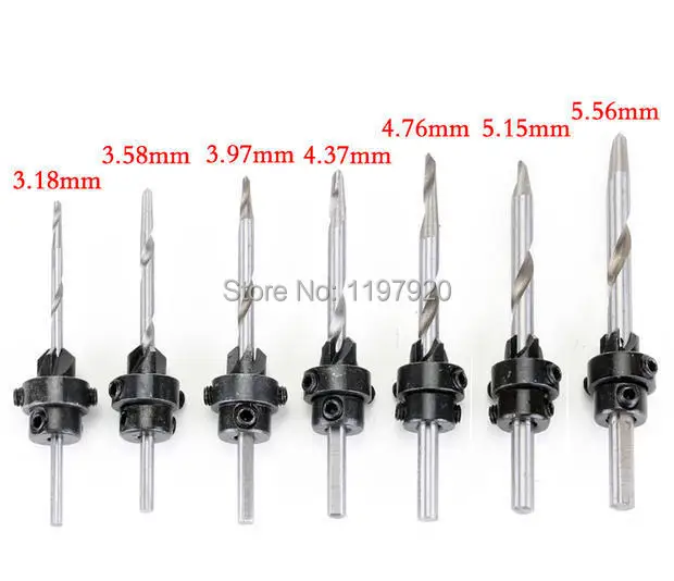 

22pc Countersink Drill Bit Set Woodworking Tools Carpenter Countersinks Tampered Drill Bits Woodworker Collar Stops W/ Wrench