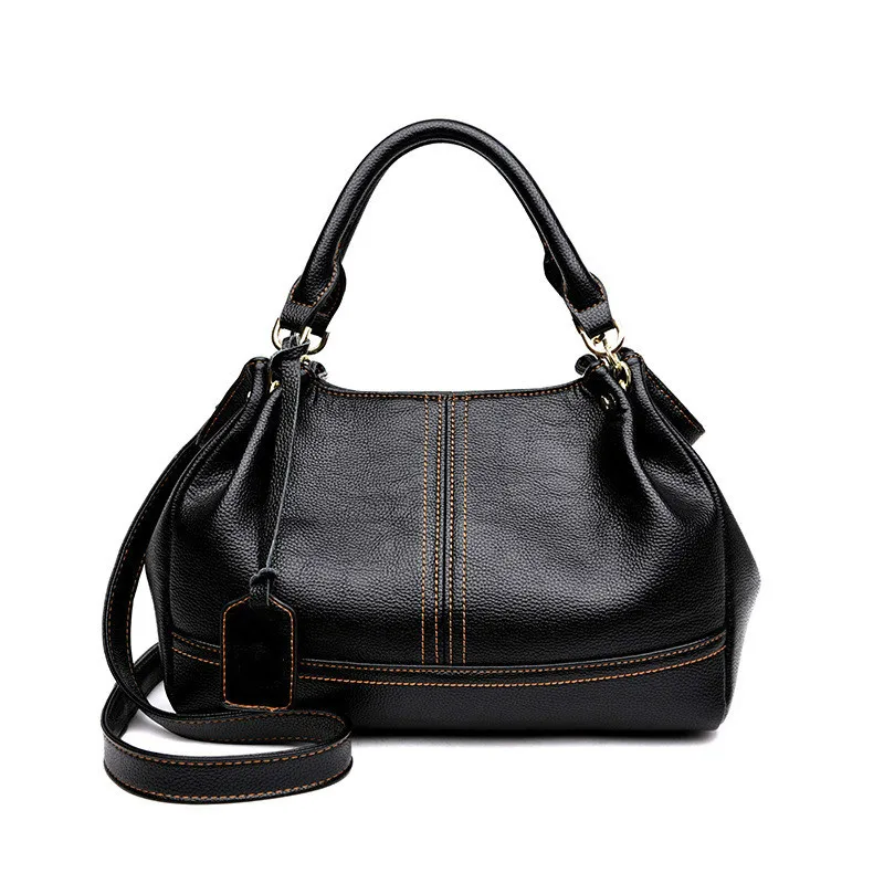Real Sheep Women 2018 New Fashion Handbag Casual Crossbody Bags Hobos Shoulder Bag Genuine Leather Europe