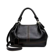 Real Sheep Women 2018 New Fashion Handbag Casual Crossbody Bags Hobos Shoulder Bag Genuine Leather Europe