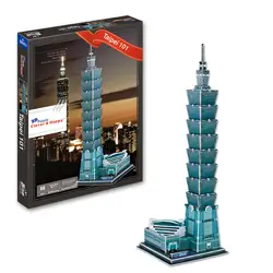 Кэндис Го 3D бумаги головоломки собрать модель DIY игрушка Taipei 101 Китай Тайвань edifice здания подарок на день рождения Рождественский подарок 1