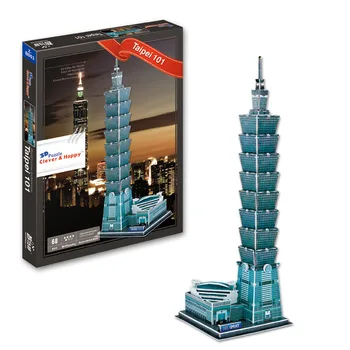

Candice guo 3D paper puzzle assemble model DIY toy Taipei 101 China Taiwan edifice building birthday gift christmas present 1pc