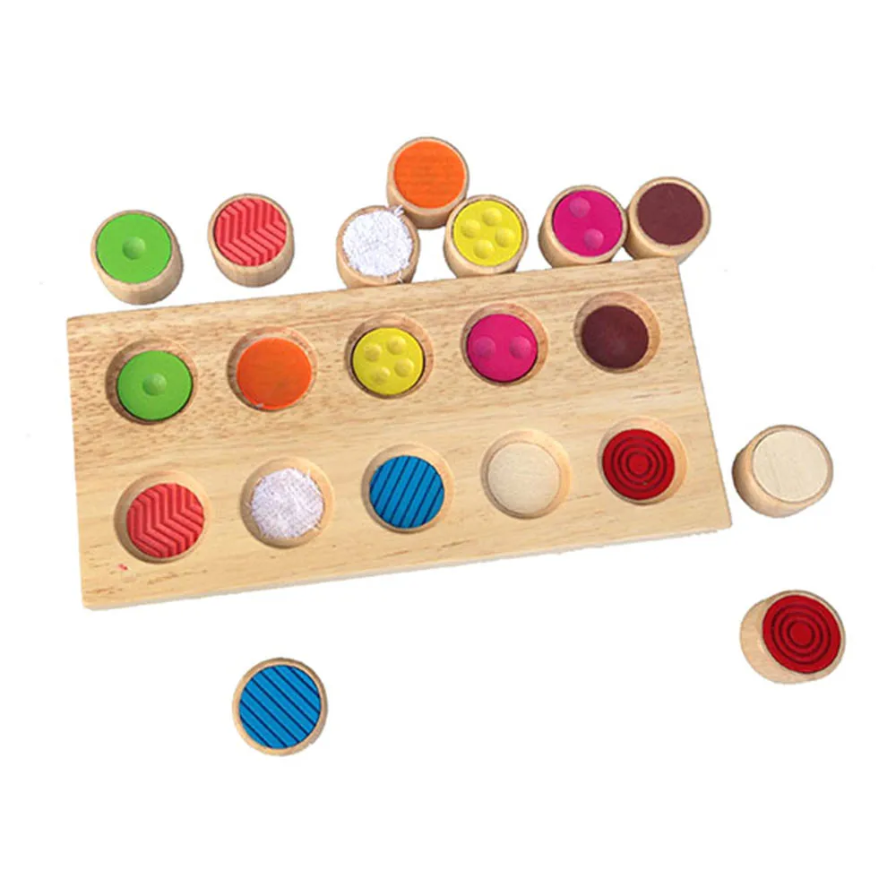 Blocos de Madeira Placa de Memória Brinquedo do Bebê Crianças Aprendendo Brinquedos Educativos Forma Articulada Toque Flip Board Coloridos 5 High Quality Brinquedos e hobbies