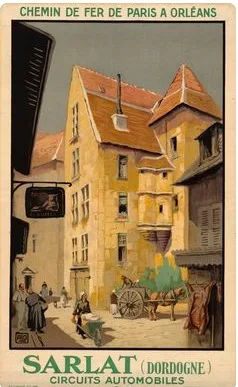 Sarlat Dordogne Франция французский Тур путешествия Ретро плакат холст живопись DIY обои