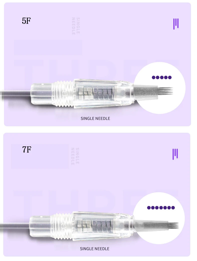 20 штук постоянный принадлежности для макияжа картридж игл для татуажа 1rl 3rl 5rl одноразовая бровь губ иглы для мануального татуажа бровей машина ручка