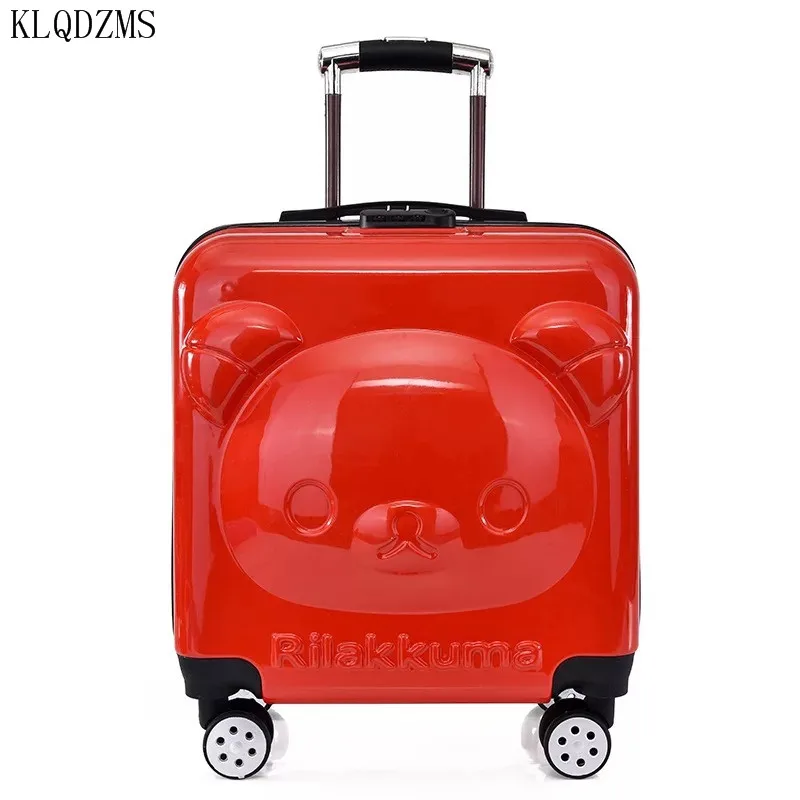 KLQDZMS мультфильм медведь 20 дюймов ABS+ PC прокатки багаж ребенка-специфический Дорожный чемодан на колесах
