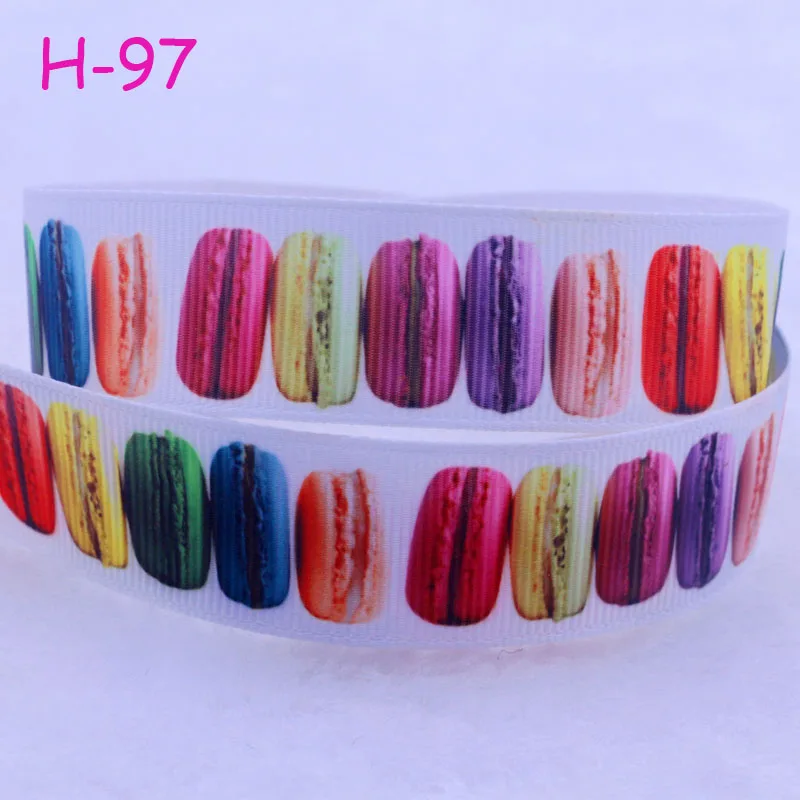 2 5 ярдов новая 7/8 ''(22 мм) Macaron печатная Grosgrain лента мультфильм Атласная Лента