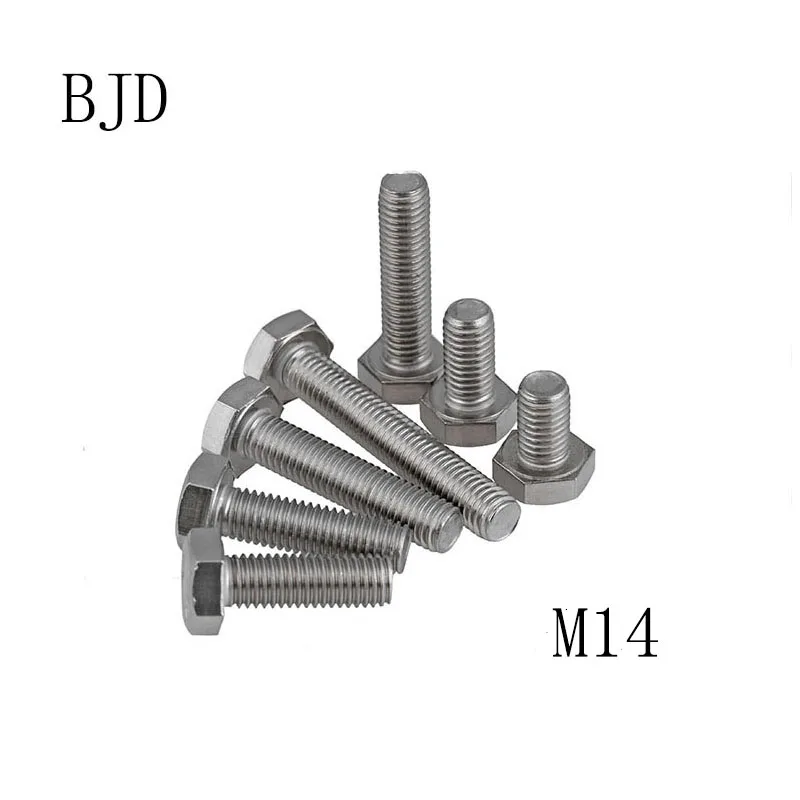

DIN933 M14*25/30/35/40/45/50/115 high strength bolts external hex screws screw bolt Stainless steel fixed bolt