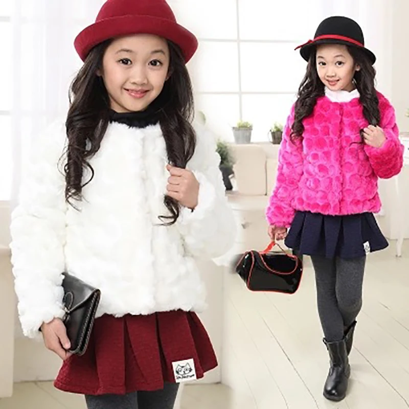 

Children fur coat female 2018 autumn and winter Korean version of the small Imitation rabbit fur short jacket FPC-165