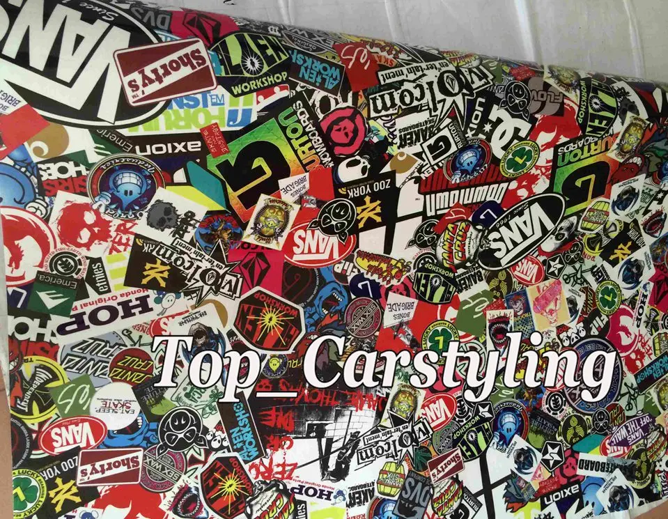 stickerbomb bomb skate vans gloss matt car wrapping JDM EURO FILM (1)