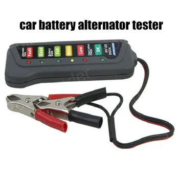 

12V portable Diagnostic Tool Digital Battery Alternator Tester with 6 LED Lights Display Car Vehicle Battery circuit detector