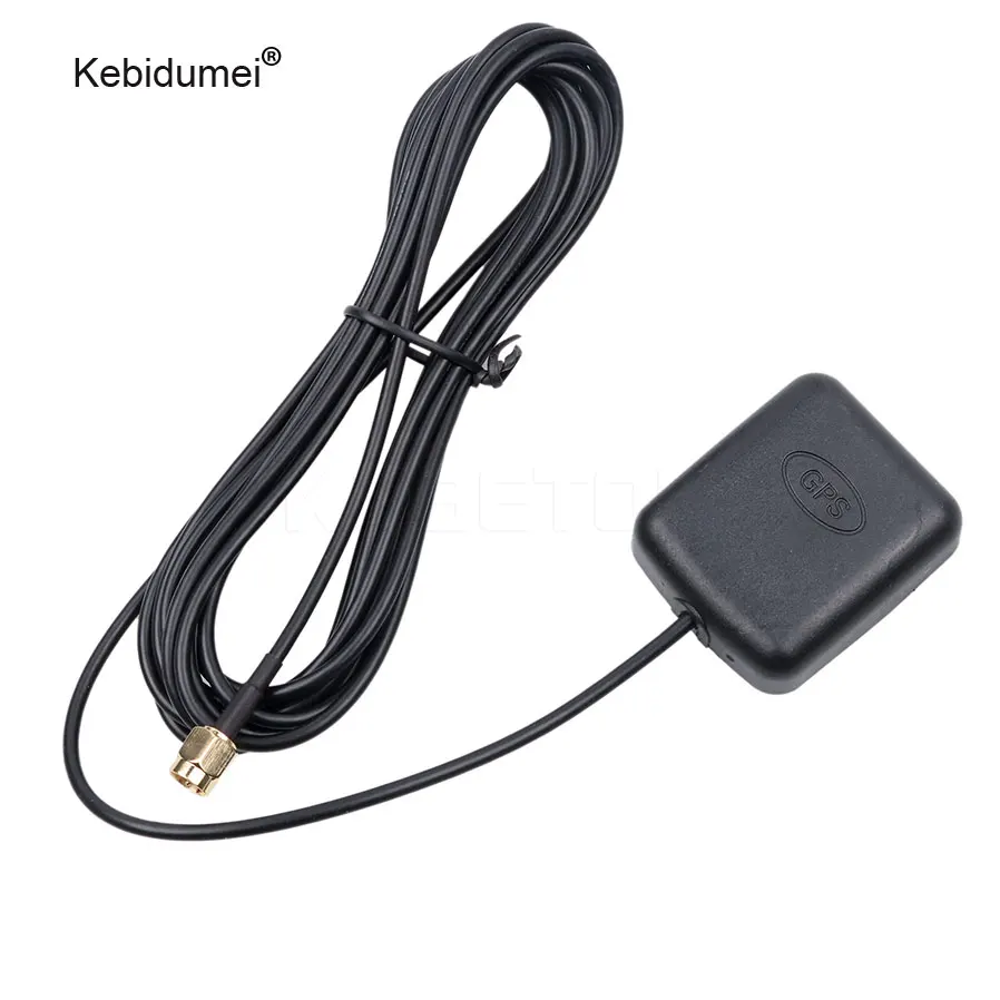 

kebidumei GPS Active Remote Antenna 3M Mini GPS receiver Antenna Amplification DVD Navigation SMA Interface Connector 2016