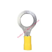 1000pcs RV series Ring insulated terminal cable Crimp Terminal Cable Wire Connector 4~6mm2 AWG 12-10 RV ring terminal 1000 pcs e7508 tube pre insulating terminal insulated cable wire connector crimp terminal type tg jt awg 20 e