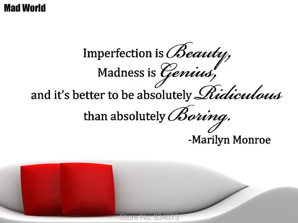 IMPERFECTION IS BEAUTY Quote Words  56 135W  47 113W 1