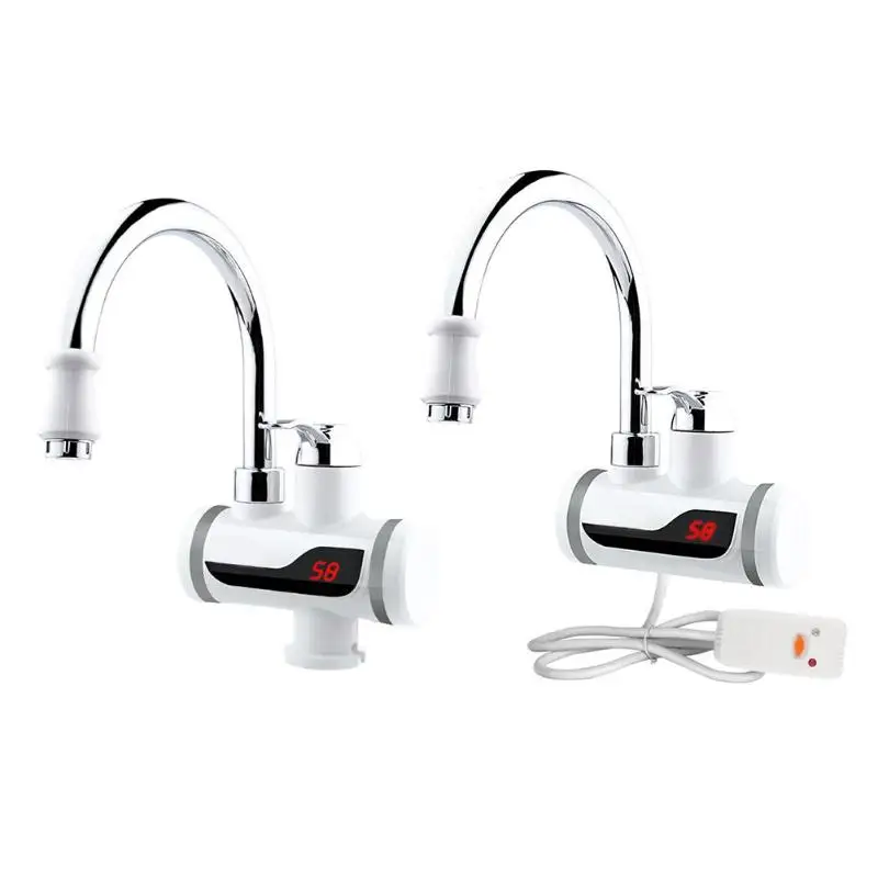 

220V Digital Display Electric Kitchen Faucet Water Heater Tap Kitchen Instant Hot Water Faucet Heater Cold Heating Faucet