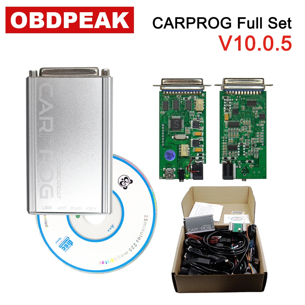 

CARPROG Full Set V10.0.5 Programmer Auto Repair Airbag Reset Tools With 21 Adapters For Airbag Immobilizer Dashboard Free Ship