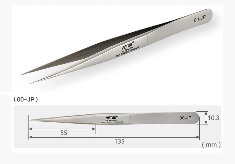 VETUS JP щипцы для наращивания ресниц из нержавеющей стали набор пинцетов для наращивания ресниц полный Профессиональный макияж для ресниц pinzas lashes