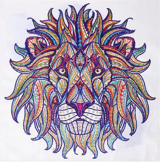 5d diy Diamond Painting Cartoon Lion Colorful Cross Stitch Embroidery Mosaic Diamonds Paste Home Wall Artworks Decorations Gifts | Дом и сад
