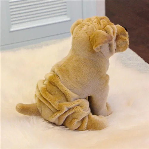 Fancytrader Realistic Plush Shar Pei Dog Toys Simulated Dogs Animal Doll Kids Gift Home Decoration Very Rare Item (4)