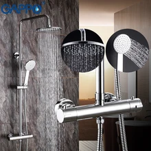 GAPPO shower faucets bathroom thermostatic shower mixer tap waterfall bath shower mixer raninfall shower set wall mounted faucet gappo bath shower faucets set bathroom shower tap wall mounted faucet mixer wall shower set waterfall abs panel massage ga2401