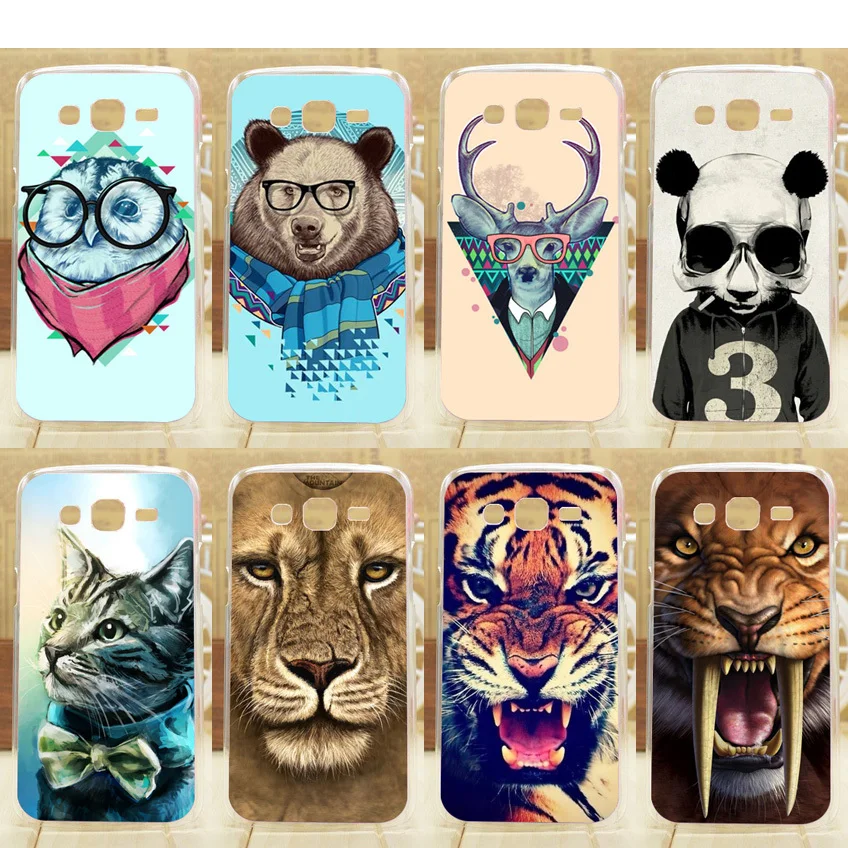 

High Quality Painting Cover Hard Case For Samsung G350E Cell Phone Covers Pattern Colorful Animal Back Cases