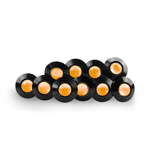 Yellow Black shell CARLITS 1 шт. ультра тонкий диаметр 23 мм Автомобильный светодиодный орлиный глаз светильник водонепроницаемый дневные ходовые огни DRL черный/серебристый корпус для всех автомобилей - Цвет: Yellow Black shell