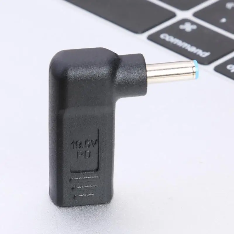 DC 2.1MM 90° RIGHT ANGLE FEMALE to USB 3.1 TYPE C ADAPTER 5V SMARTPHONE ANDROID