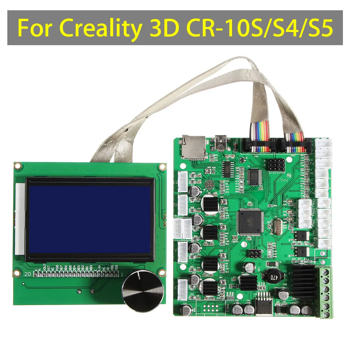 

S SKYEE 3D Printer Upgrade Mainboard Control Board+LCD Screen For Creality CR-10S/S4/S5 3D Printer Parts