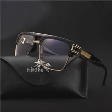 MINCL/негабаритных мужчин солнцезащитные очки для женщин классические брендовые дизайнерские плоские зеркальные солнцезащитные очки Квадратные золотые мужские женские LXL