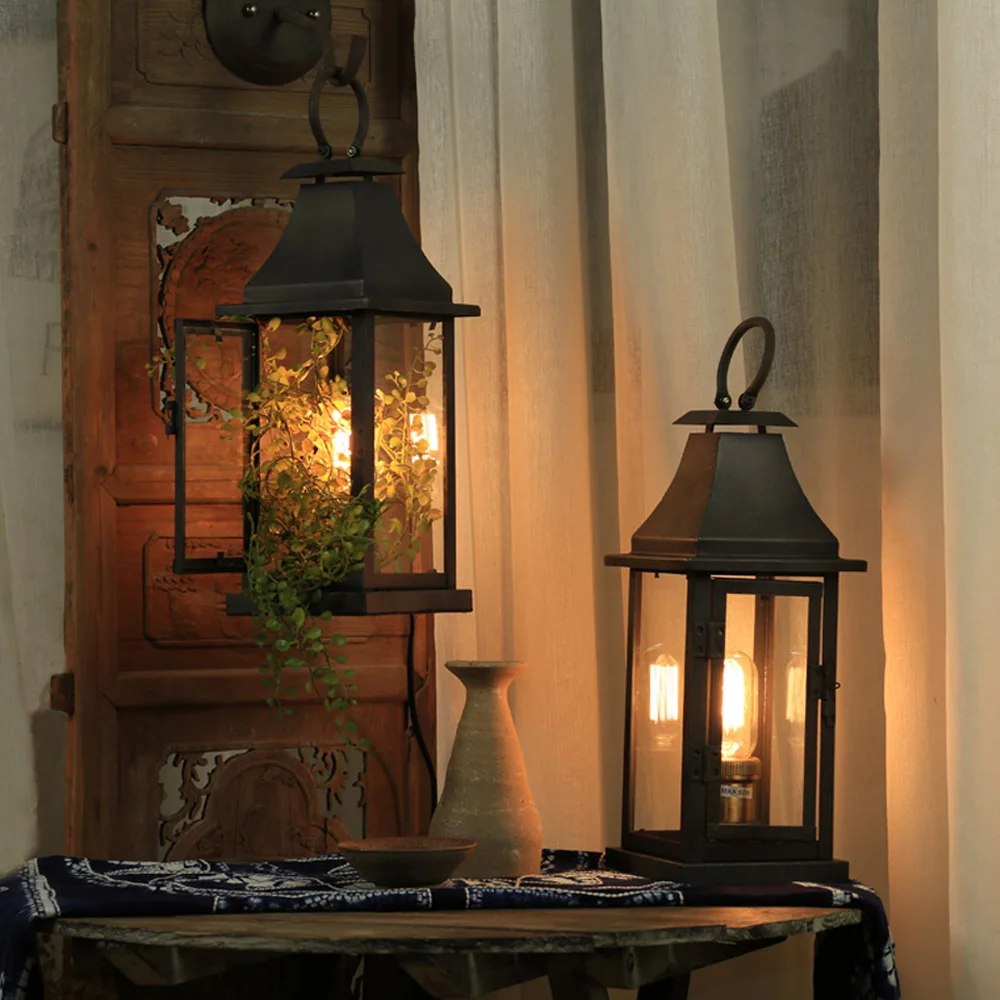 Vintage Table Lamp Wrought Wall E27 Industrial Art Iron