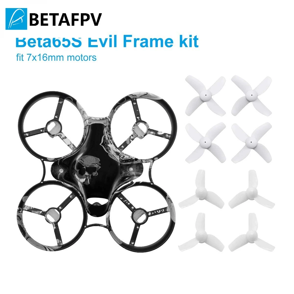 Beta65S 65 мм Whoop каркасный комплект зла рама для фристайла навес 31 3-Blade подпорки 4-Blade