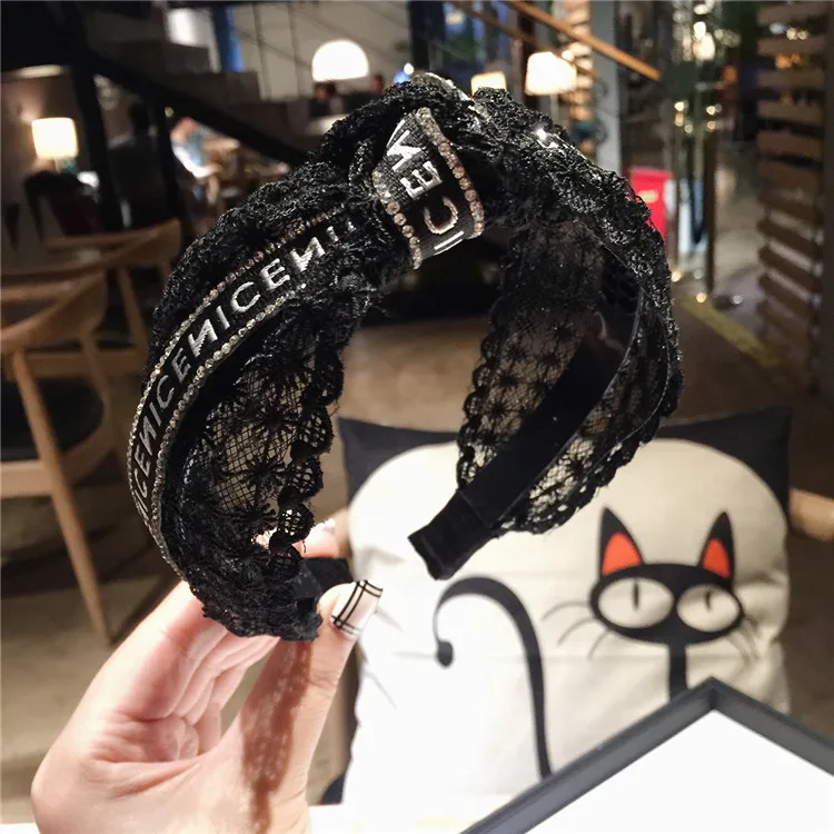 Full drill Lace Rhinestone Hair Hoop Headband Hairband for Women Girls Shining Hair Band Hair Accessories 2018 New 20w magnetic qrp antenna loopss antenna for hf transceivers full band 5 30mhz 76 108mhz 110 150mhz