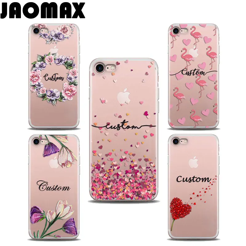 Персонализированные именные Чехлы Jaomax для iPhone 11 XS MAX XR 7 8 6 Plus силиконовые розовые