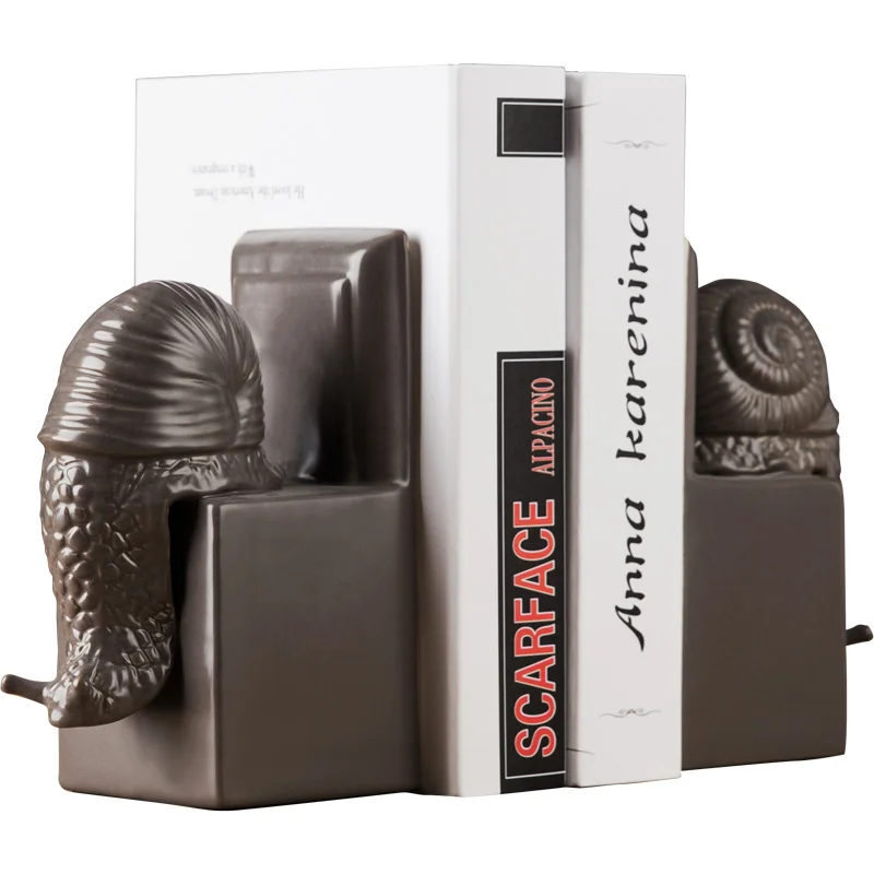 

Nordic Style Ceramic Bookends Office Decoration Creative Simple Deer Head Book Stand Ornaments Study Bookcase Furnishings Gifts
