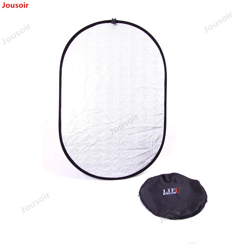 

150CM Elliptical reflector particles silver-white double-sided reflector folding plate CD50 T03