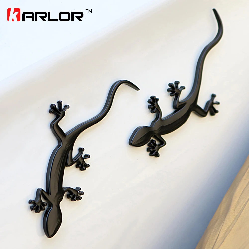 Gecko хромированный 3d-значок из цинкового сплава для Металлическая Эмблема машины