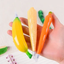 5 штук в партии фруктов и овощной шарик точка ручка с креативным дизайном 0,5 мм черный заправляемая ручка для студентов учебы офисные канцтовары оптом