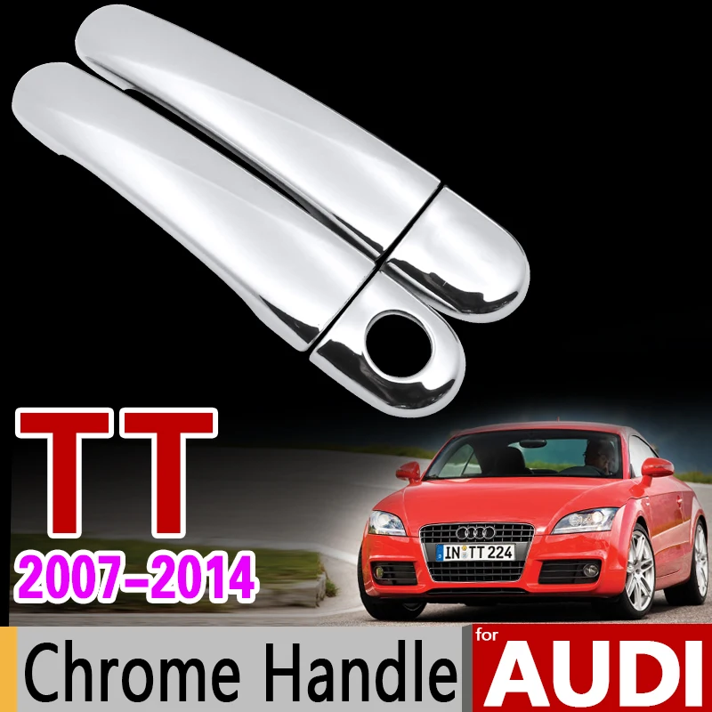 Автомобильный хромированный комплект для отделки дверных ручек Audi TT 8j 2007 2008 2009 2010