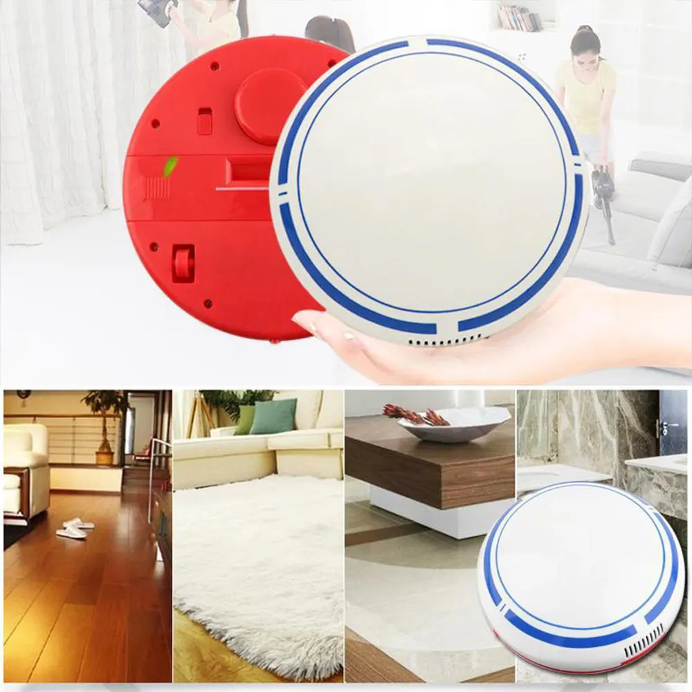 

2019 Drop Shpping Plastic White Black Sweeping Clean Robot Smart Vacuum Cleaner Automatic Movable Dry Wet Household Intelligent
