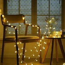 Строки 11 м питаемые через USB порт с 100 светодиодный сферические светящиеся гирлянды домашний декоративный светильник белый сферические светящиеся гирлянды Deco de Noel K25