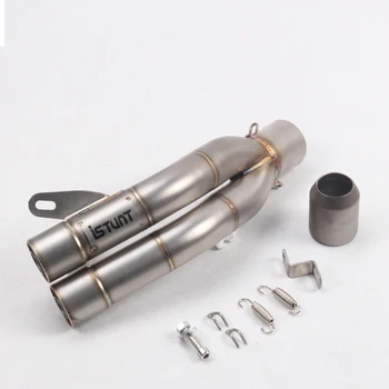 

Motorcycle Exhaust Dual Pipes Stainless Steel Motorbike Muffler Pipe Escape Modify for YAMAH R6 DB Killer