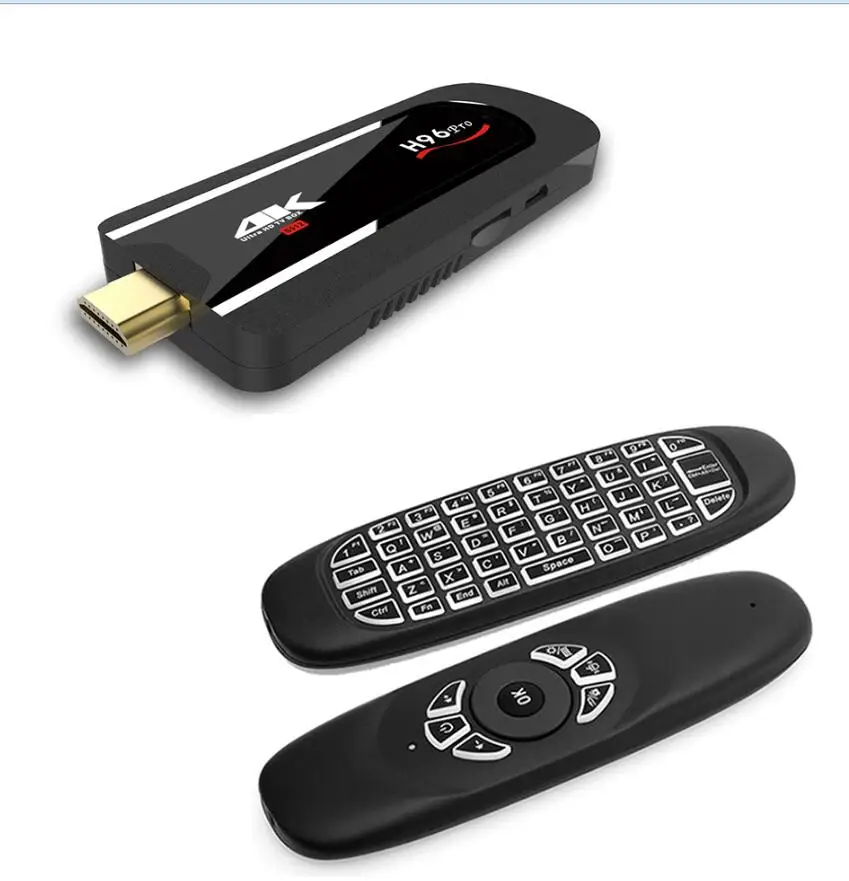 H96 Pro Nexfix tv Stick Android 7,1 Восьмиядерный Amlogic S912 64 бит 2G 16G BT4.1 HDR 4K HD 2,4G 5G Wifi аппаратный ключ для мини-ТВ - Цвет: With  C120 keyboard
