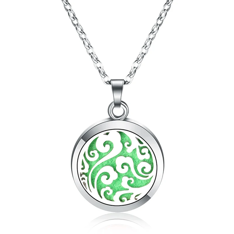 

2019 Fashion Cloud Aromatherapy Diffuser Necklace Magnetic Stainless Steel Perfume Essential Oil Diffuser Locket Pendant Jewelry