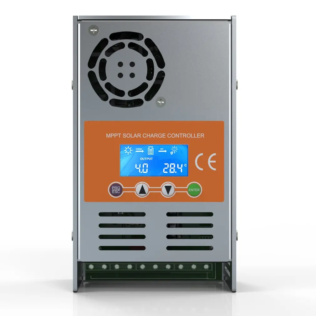 

New MPPT 30A 40A 50A 60A Indoor Solar Controller PV Charger 12V/24V/36V/48V Auto Fully Intelligent Recognition with Cooling Fan