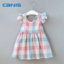 2018 Brand New Toddler Infant Child Kid Baby Girl Princess Dress Checked Pageant Wedding Party Tutu